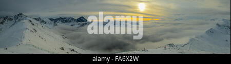 View from Kasprowy Wierch above the clouds Stock Photo