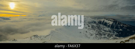 View from Kasprowy Wierch above the clouds Stock Photo