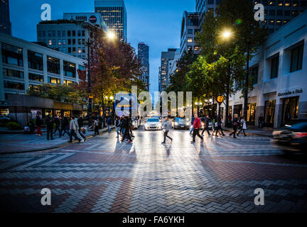 Seattle Street Scene. Urban city life. Washington Satate Stock Photo