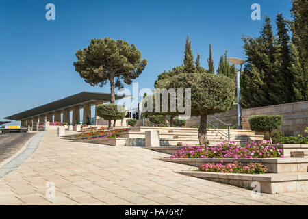 The entrance to the Knesset building in West Jerusalem, Israel, Middle East. Stock Photo