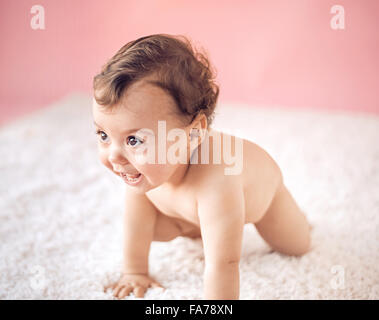 Portrait of a cute and little baby Stock Photo