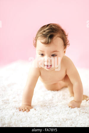 Portrait of a cute little daughter Stock Photo