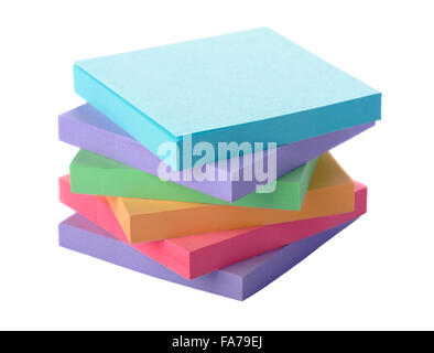 Pile colored paper sticker, closeup Stock Photo