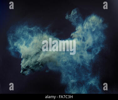 Conceptual cloud of a blue sand Stock Photo