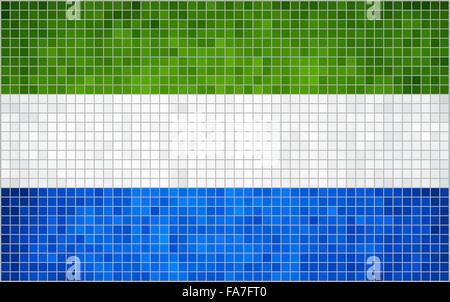 Flag of Sierra Leone Stock Vector