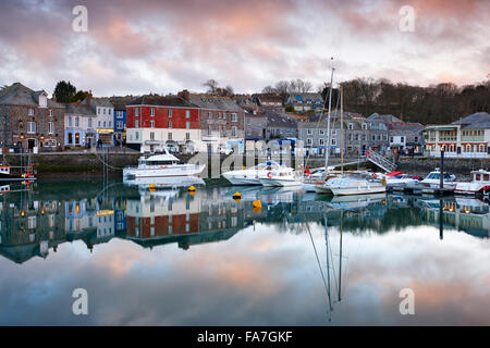 An evening view of Padstow Harbour Stock Photo