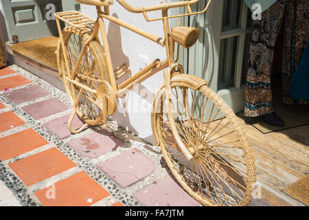 hipster vintage bicycle on the streets of Marbella, Andalucia Spain Stock Photo