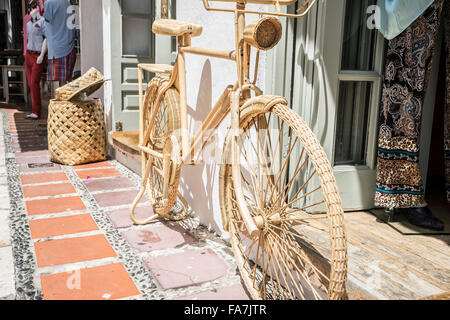 hipster vintage bicycle on the streets of Marbella, Andalucia Spain Stock Photo