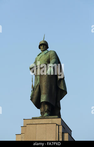 The Soviet War Memorial at the Tiergarten in Berlin, Germany. The memorial was designed by Mikhail Gorvits and unveiled in 1945. Stock Photo