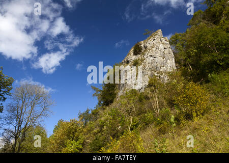 Tissington Spires in Dovedale, South Peak Estate, Derbyshire, in autumn. Stock Photo