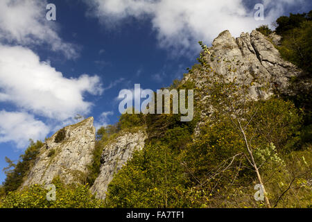 Tissington Spires in Dovedale, South Peak Estate, Derbyshire, in autumn. Stock Photo