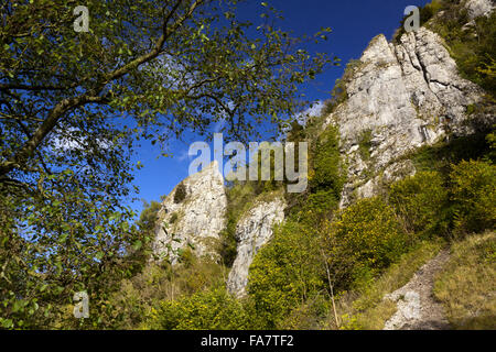 Tissington Spires in Dovedale, South Peak Estate, Derbyshire, in autumn. Stock Photo