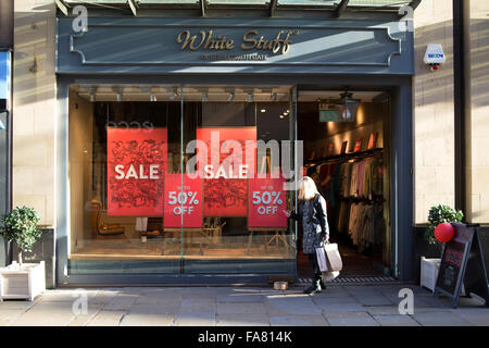 Nottingham,UK.23rd December 2015; Many shops and department stores prepare for Boxing day sales ,many giving 50% discount . Credit:  Ian Francis/Alamy Live News Stock Photo