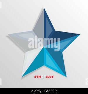 Fourth of july. Happy independence day abstract star for your design Stock Vector