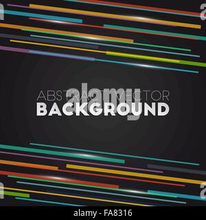 Abstract background with colored straight lines for your design Stock Vector