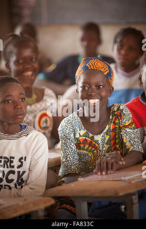 Students learn at Kouka Primary School in Kouka Department, Burkina Faso. Stock Photo