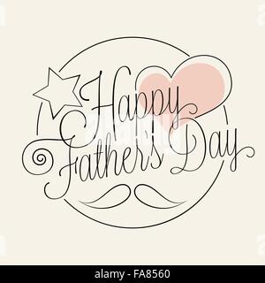 Father's Day greeting card for your design Stock Vector