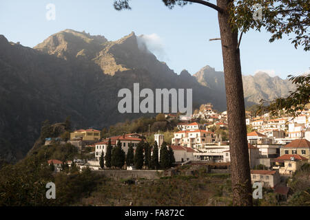 The village of Curral das Freiras in the remote Valley of the Nuns on the island of Madeira Stock Photo