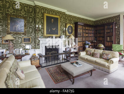 An interior view of Farnborough Hall, Warwickshire. Farnborough Hall is ...