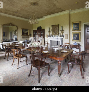 An interior view of Farnborough Hall, Warwickshire. Farnborough Hall is ...