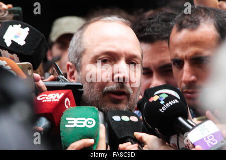 Buenos Aires, Argentina. 23rd December, 2015. The new president of Argentina, Mauricio Macri, decides an intervention on the Federal Midia Authority who must to apply the rules of Midia Law in Argentina and remove the director, Martin Sabatella, on Wednesday December 23th, 2015. (Photo: Néstor J. Beremblum) Credit:  Néstor J. Beremblum/Alamy Live News Stock Photo