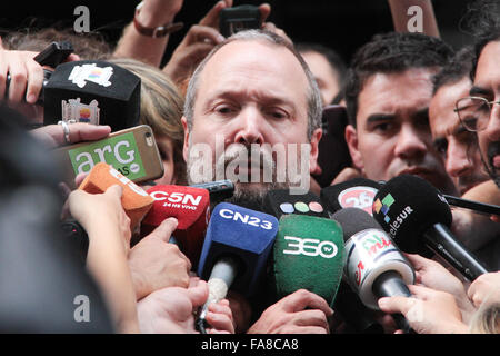 Buenos Aires, Argentina. 23rd December, 2015. The new president of Argentina, Mauricio Macri, decides an intervention on the Federal Midia Authority who must to apply the rules of Midia Law in Argentina and remove the director, Martin Sabatella, on Wednesday December 23th, 2015. (Photo: Néstor J. Beremblum) Credit:  Néstor J. Beremblum/Alamy Live News Stock Photo