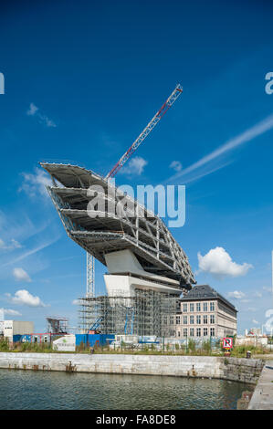 Belgium, Antwerp, Nieuw Havenhuis in construction Stock Photo
