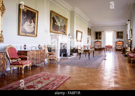 Interior at Firle Place near Lewes East Sussex home of Viscount Gage family. Stock Photo