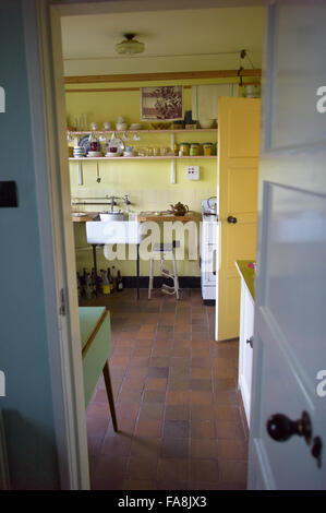 View into the Kitchen at 20 Forthlin Road, Allerton, Liverpool, the childhood home of Paul McCartney. Stock Photo
