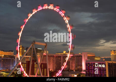 Las Vegas, Nevada, the High Roller at the Linq Hotel and Casino on the strip Stock Photo