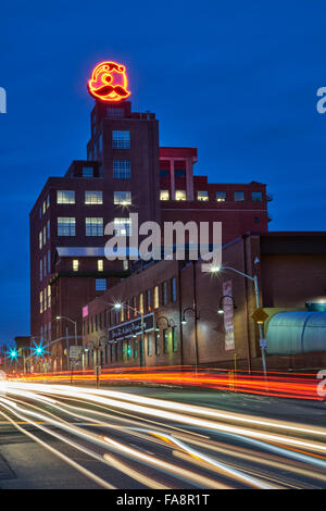 The iconic Natty Boh Tower on Brewers Hill in Baltimore, Maryland Stock ...