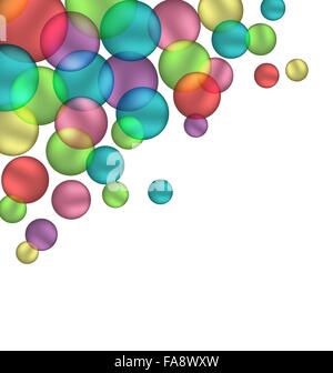 Multicolored bubbles isolated on white Stock Vector