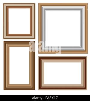 Four wooden frameworks Stock Vector
