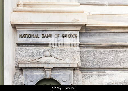 National Bank of Greece headquarters in Kotzia Square, Athens Stock Photo