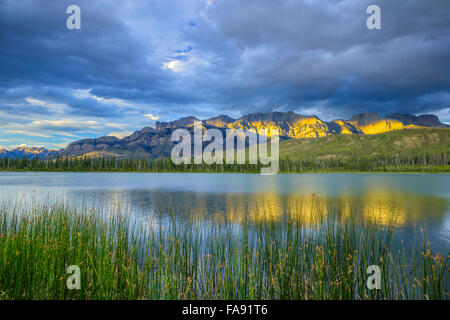 Talbot Lake at sunset, Jasper Natonal Park Stock Photo - Alamy