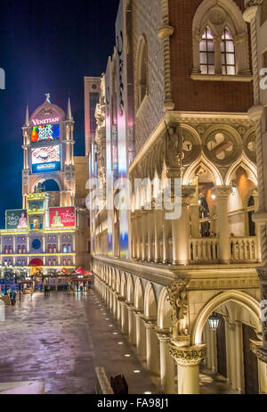The interior of the Venetian hotel & Casino in Las Vegas Stock Photo