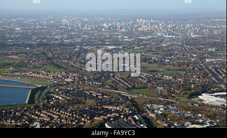 aerial view of Audenshaw in Manchester, UK Stock Photo
