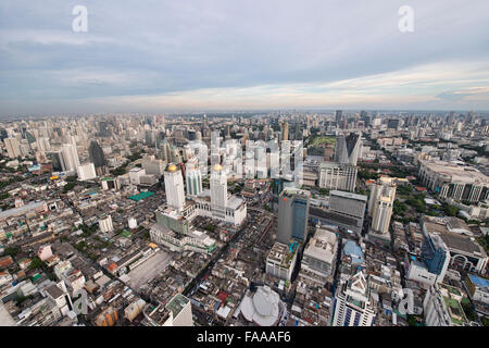 Panorama of the Bangkok skyline seen from the Baiyoke Tower, Thailand Stock Photo
