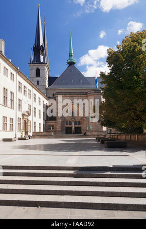 Notre-Dame Cathedral, Luxembourg City, Grand Duchy of Luxembourg Stock Photo