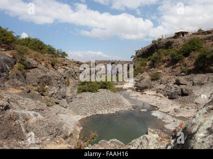 Ethiopia.Addis Ababa, December 15,2013. Portuguese bridge in Ethiopia. Rift valley. region of Debre Libanos. Stock Photo