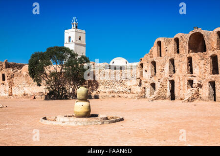 Typical Tunisian ksar from the ville of Medenine Stock Photo