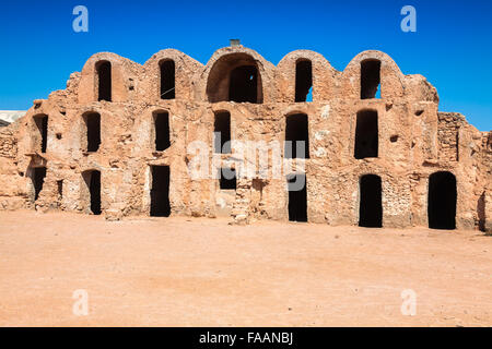 Typical Tunisian ksar from the ville of Medenine Stock Photo