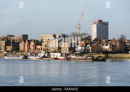 Hammersmith riverfront in London, UK. Stock Photo