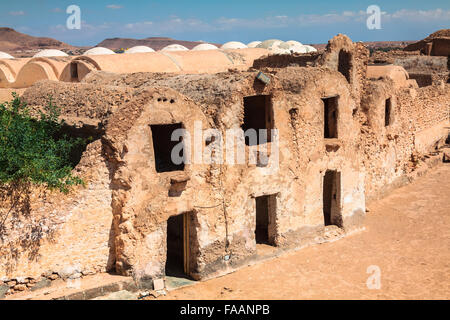 Typical Tunisian ksar from the ville of Medenine Stock Photo