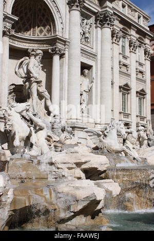 Detail of Trevi Fountain in Rome, Italy Stock Photo