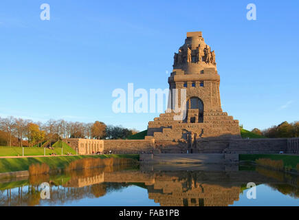 Leipzig Voelkerschlachtdenkmal - Leipzig Monument to the Battle of the Nations 01 Stock Photo