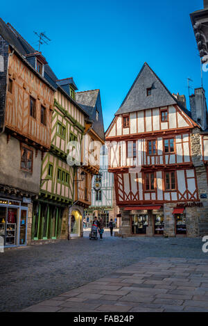 Half-Timbered houses and buildings of Brittany, France Stock Photo