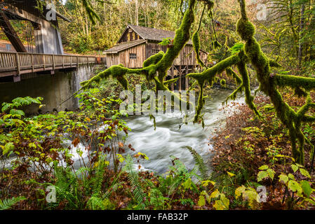 The Cedar Creek Grist Mill in Washington State. Stock Photo