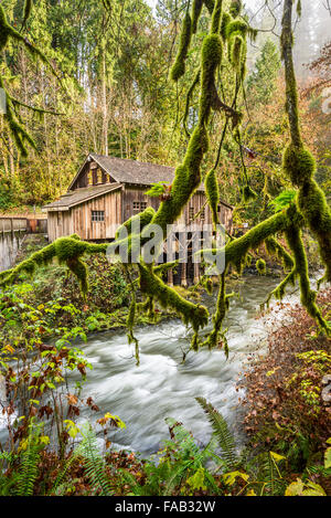 The Cedar Creek Grist Mill in Washington State. Stock Photo