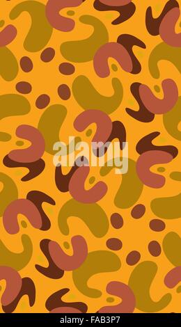 Abstract brown question marks in seamless kaleidoscope pattern Stock Vector
